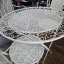 Outdoor Garden Table and Chair Set - Antique White at Online8 Furniture Auckland NZ