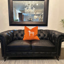 Oxford Chesterfield Aged Leather 2 Seater Sofa - Belon Black at Online8 Furniture Auckland NZ