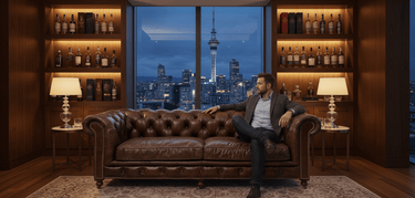 Oxford Chesterfield Aged Leather 3 Seater Sofa - Vintage Cigar at Online8 Furniture Auckland NZ
