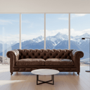 Oxford Chesterfield Aged Leather 3 Seater Sofa - Vintage Cigar at Online8 Furniture Auckland NZ