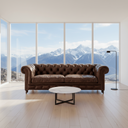 Oxford Chesterfield Aged Leather 3 Seater Sofa - Vintage Cigar at Online8 Furniture Auckland NZ