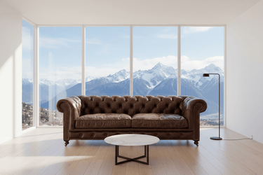 Oxford Chesterfield Aged Leather 3 Seater Sofa - Vintage Cigar at Online8 Furniture Auckland NZ