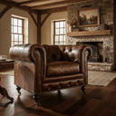 Oxford Chesterfield Aged Leather Armchair - Vintage Cigar at Online8 Furniture Auckland NZ