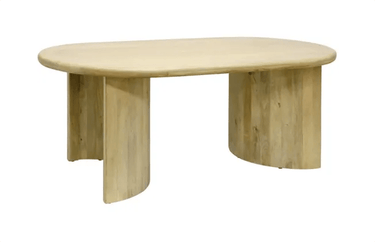 Paden Curved Dining Table – Natural - 1800mm at Online8 Furniture Auckland NZ