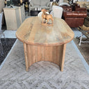 Paden Curved Dining Table – Natural - 1800mm at Online8 Furniture Auckland NZ