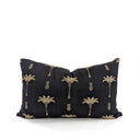 Palm Tree Cushion Cover - Black/Natural at Online8 Furniture Auckland NZ