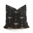 Palm Tree Cushion Cover - Black/Natural at Online8 Furniture Auckland NZ