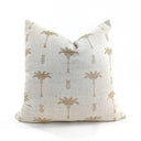 Palm Tree Cushion Cover - Natural / Gold at Online8 Furniture Auckland NZ
