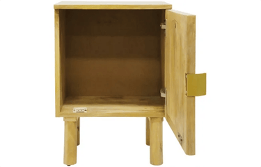 Palms 1 Door Bedside Table - Natural at Online8 Furniture Auckland NZ
