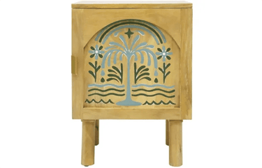Palms 1 Door Bedside Table - Natural at Online8 Furniture Auckland NZ