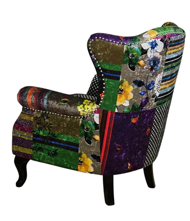Paltrona Patchwork Wingback Armchair at Online8 Furniture Auckland NZ