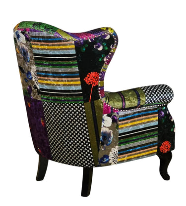 Paltrona Patchwork Wingback Armchair at Online8 Furniture Auckland NZ