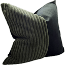 Patchwork Cushion Cover - Black / Green at Online8 Furniture Auckland NZ