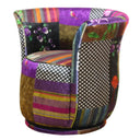 Patchwork Tub Swivel Chair at Online8 Furniture Auckland NZ