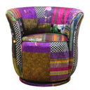 Patchwork Tub Swivel Chair at Online8 Furniture Auckland NZ