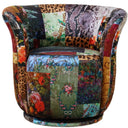 Patchwork Tub Swivel Chair - Leopard at Online8 Furniture Auckland NZ