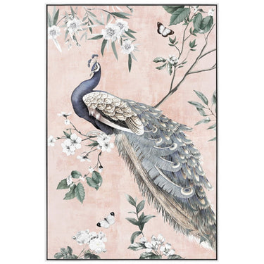 Peacock Painting - Gold Frame at Online8 Furniture Auckland NZ
