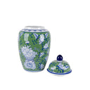 Peony Ceramic Ginger Jar Large with traditional chinoiserie profile