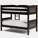 Peri Bunk Bed with 2 Mattress - Dark Oak at Online8 Furniture Auckland NZ