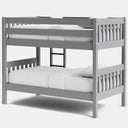 Peri Bunk Bed with 2 Mattress - Mid Gray at Online8 Furniture Auckland NZ