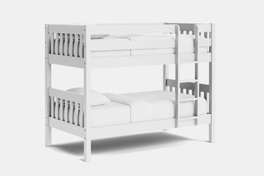 Peri Bunk Bed with 2 Mattress - White at Online8 Furniture Auckland NZ