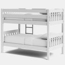 Peri Bunk Bed with 2 Mattress - White at Online8 Furniture Auckland NZ
