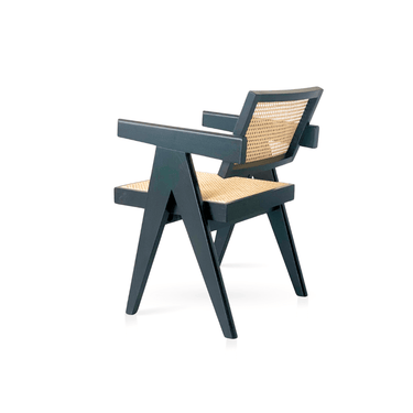Pierre Rattan Armchair | Dining Chair - Black at Online8 Furniture Auckland NZ