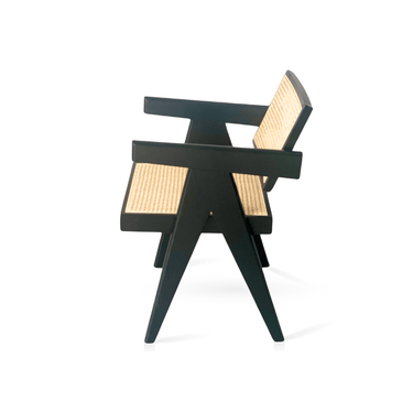 Pierre Rattan Armchair | Dining Chair - Black at Online8 Furniture Auckland NZ