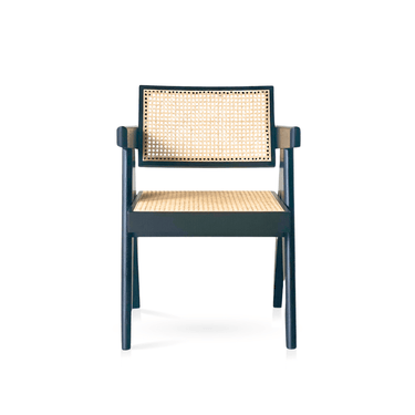 Pierre Rattan Armchair | Dining Chair - Black at Online8 Furniture Auckland NZ