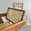 Pierre Rattan Armchair | Dining Chair - Walnut at Online8 Furniture Auckland NZ