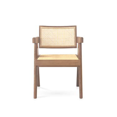 Pierre Rattan Armchair | Dining Chair - Walnut at Online8 Furniture Auckland NZ