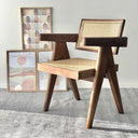 Pierre Rattan Armchair | Dining Chair - Walnut at Online8 Furniture Auckland NZ