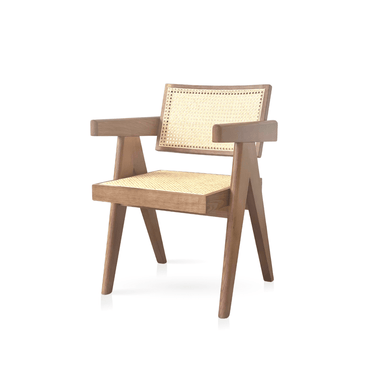 Pierre Rattan Armchair | Dining Chair - Walnut at Online8 Furniture Auckland NZ