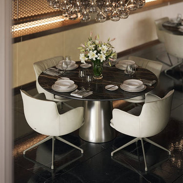 Pietra Round Dining Table 1300 at Online8 Furniture Auckland NZ