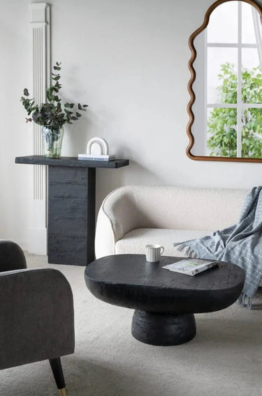 Pietro Oval Cement Coffee Table at Online8 Furniture Auckland NZ