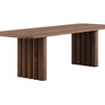 Pillar Dining Table - Brown Oak 2400mm at Online8 Furniture Auckland NZ