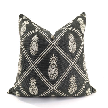 Pineapple Cushion Cover - Black/Natural at Online8 Furniture Auckland NZ