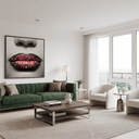 Pink Glamour Lips Canvas Wall Art at Online8 Furniture Auckland NZ