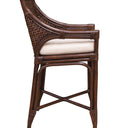 PLANTATION Kipling Bench Stool w/Cream Seat Cushion - Chocolate at Online8 Furniture Auckland NZ