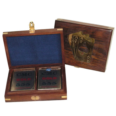 Playing Cards in a Wooden Box Set/2 at Online8 Furniture Auckland NZ