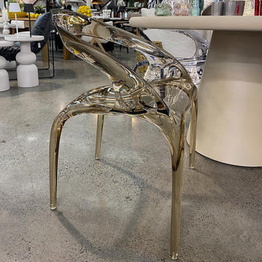 Pluto Transparent Chair - Amber at Online8 Furniture Auckland NZ