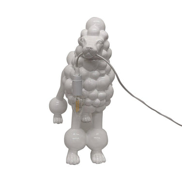 Poodle Table | Floor Lamp - White at Online8 Furniture Auckland NZ