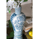 Porcelain Blue and White Fluted Vase at Online8 Furniture Auckland NZ