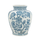 Porcelain Blue and White Round Vase at Online8 Furniture Auckland NZ