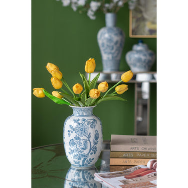 Porcelain Blue And White Round Vase at Online8 Furniture Auckland NZ