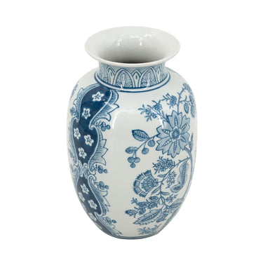 Porcelain Blue And White Round Vase at Online8 Furniture Auckland NZ