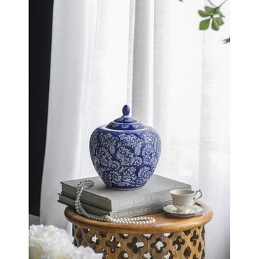 Porcelain Ginger Jar with Lid at Online8 Furniture Auckland NZ