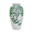 Porcelain Vase - Green & White at Online8 Furniture Auckland NZ