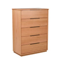 Porter 5dw Tallboy - Natural at Online8 Furniture Auckland NZ