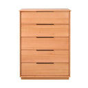 Porter 5dw Tallboy - Natural at Online8 Furniture Auckland NZ